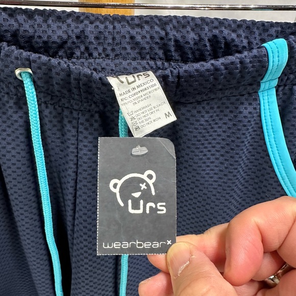URS BEARWEAR 🐻 - Men’s Mesh Rugby Short, Navy + Sky Blue, Medium Size NWT - Picture 9 of 11